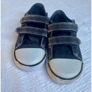 Airwalk Boys Shoes All Star Black 2 Strap Unisex Sneakers Size 12.5 Toddler